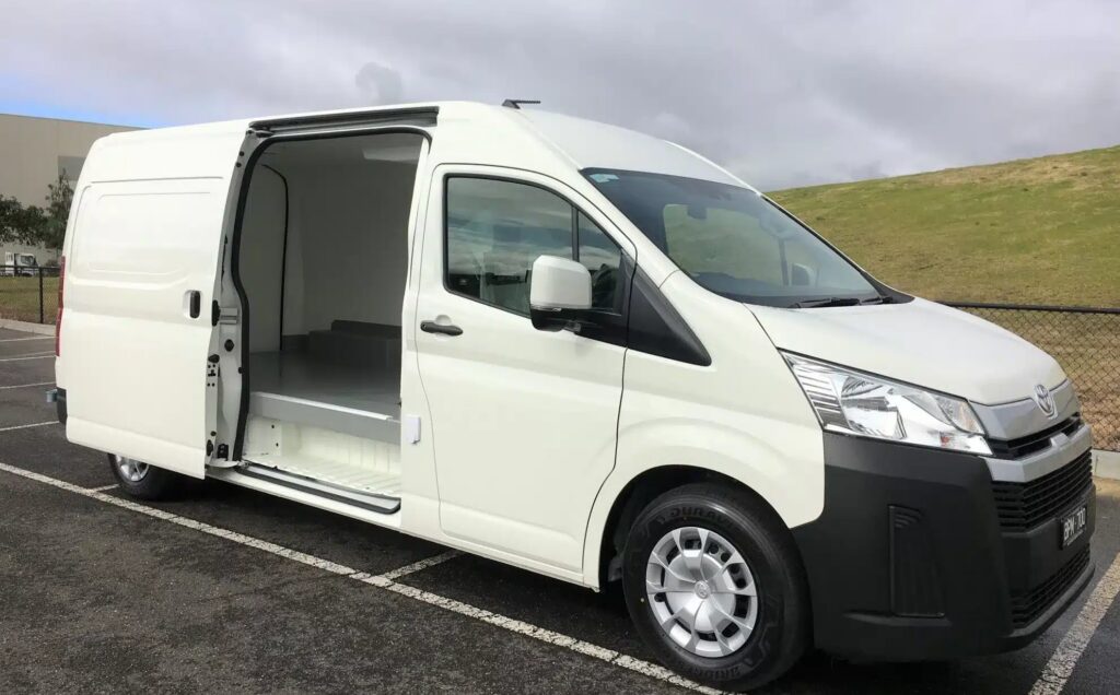 an image of white van