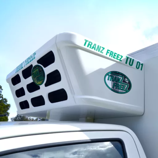 Tranz Freez TU 01 refrigeration unit mounted on a ute canopy