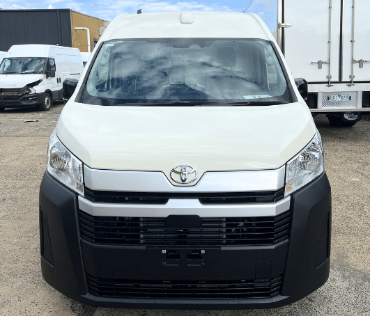 Refrigerated Toyota HiAce van, front view